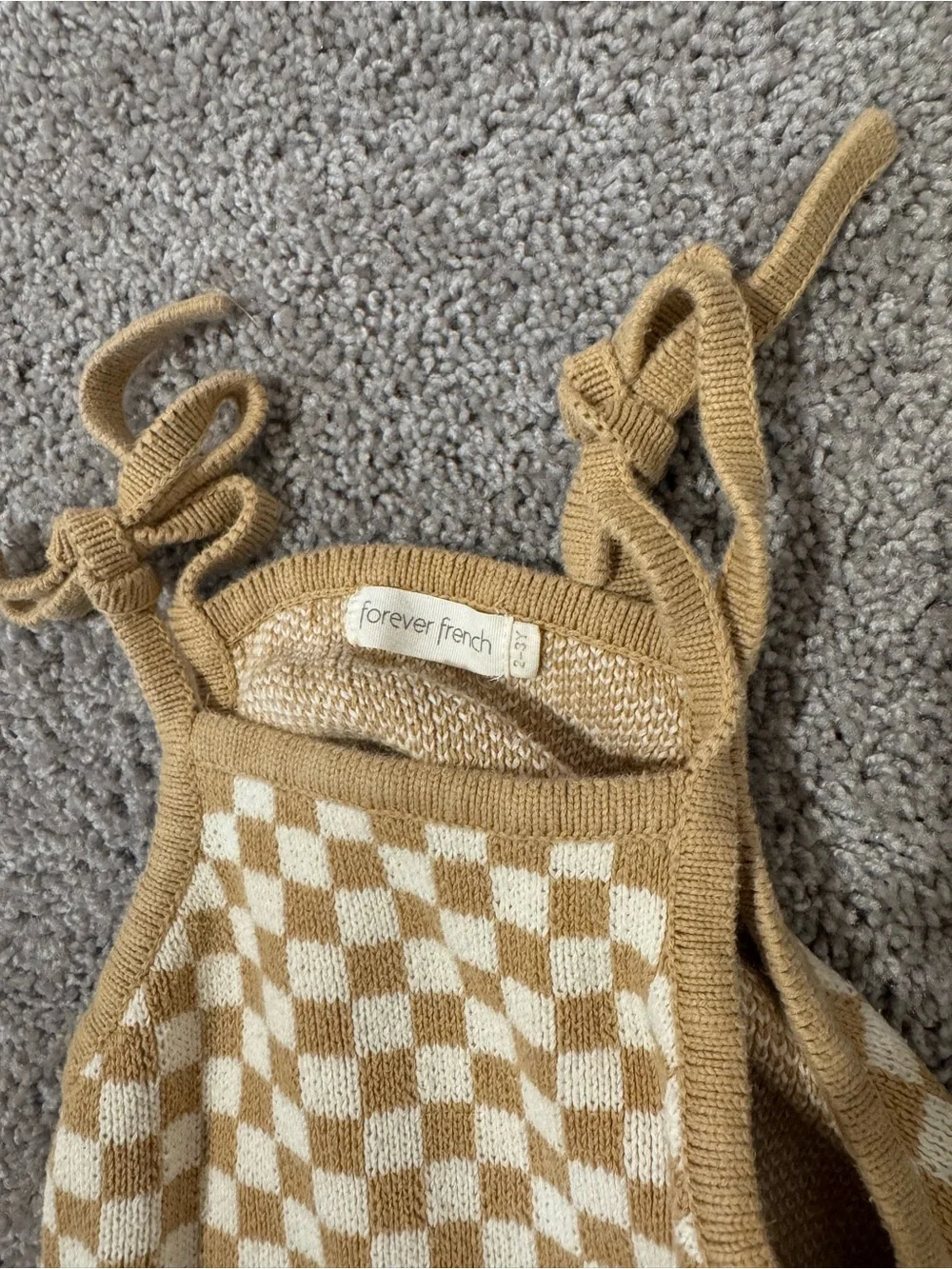 Forever French checkered knit dress